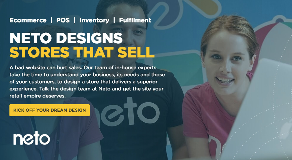 Example of a Neto landing page